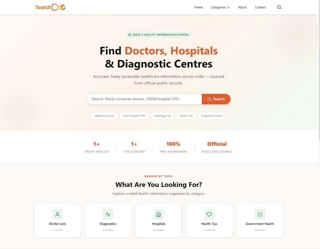 SearchDoc — India Health Information Portal