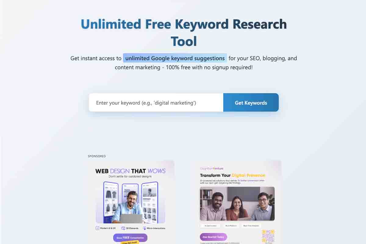 Keyword Suggestion Tool
